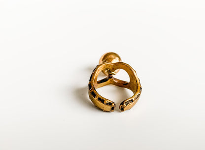 Kinetic bronze modernist ring, Valo Koru Finland