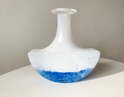 Vase and bottle July series boat shape. Designer Kjell Engman, Kosta Boda, 1980s