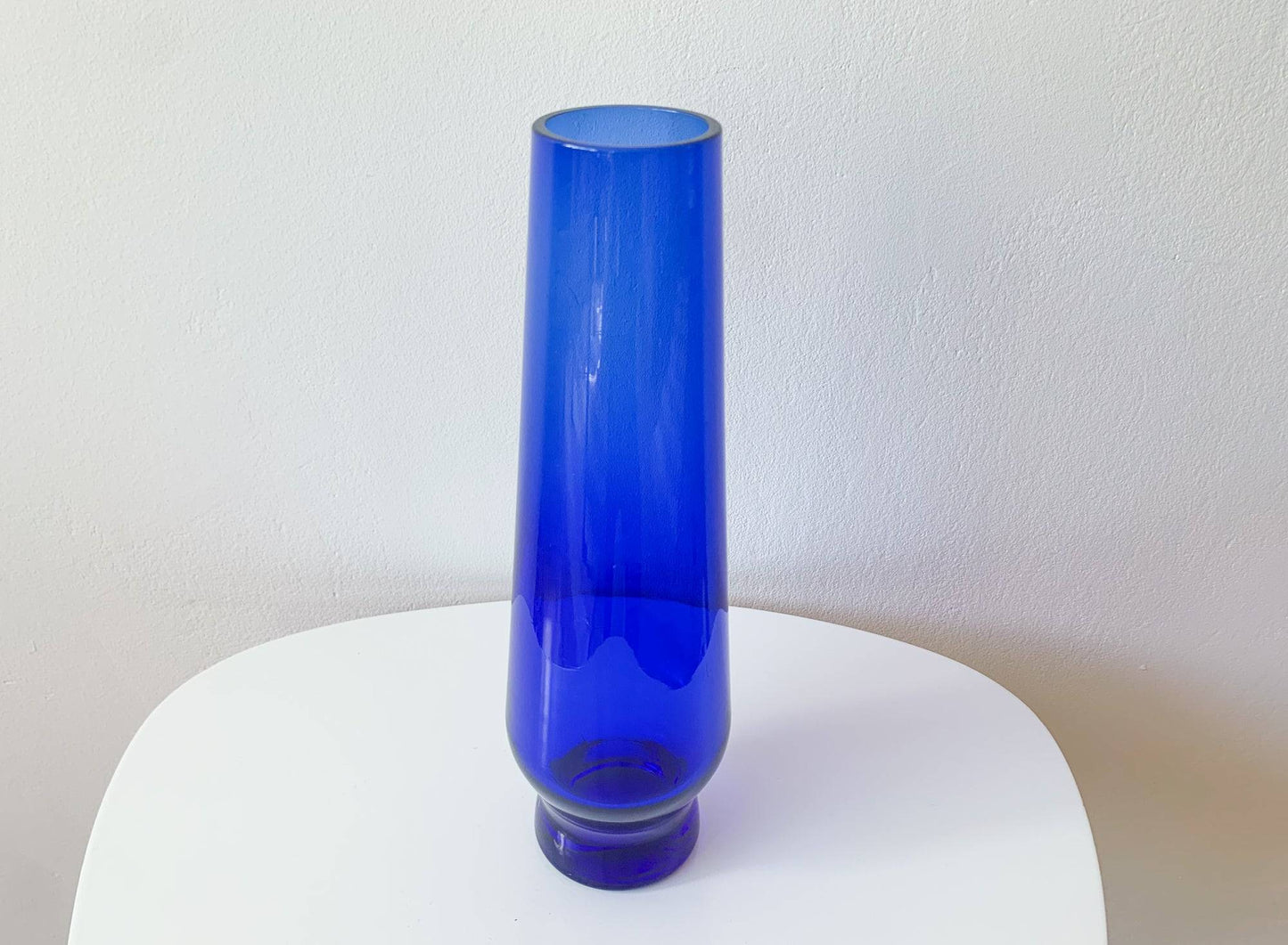 Geometrical blue vase, Kumela Finland 1960s