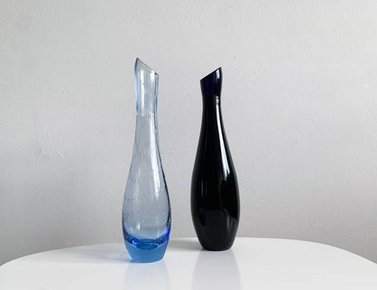 Vintage dark blue vase, design Eero Sallinen, Riihimäki Finland, 1960s