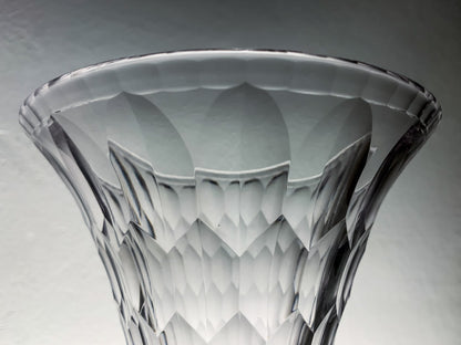 Cut crystal vase, designer Edward Hald, Orrefors, Sweden | Buy collectible scandinavian glass from Molna Vintage collection